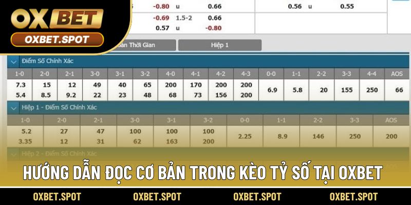 Hướng dẫn đọc không khó với cược tỷ số